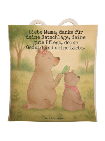 Mr. & Mrs. Panda Shopper-Tasche Bär Kind Design mit Spruch in Weiß