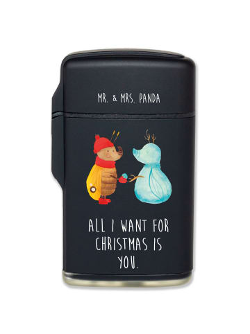 Mr. & Mrs. Panda anzünder Nachtfalter Schneemann mit Spruch in Schwarz