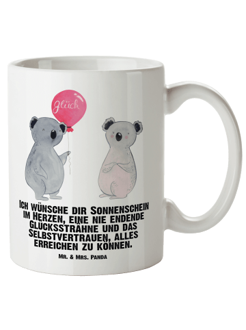Mr. & Mrs. Panda Tasse mit Henkel Koala Luftballon mit Spruch in Weiß