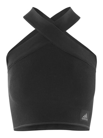 adidas Bustier HALTER BRALETTE in schwarz