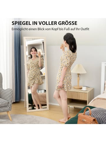 HOMCOM Ganzkörperspiegel-50L x 4B x 160H cm-Weiß