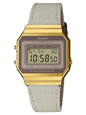 Casio Vintage Iconic Damenuhr Hellgrau/Goldfarben