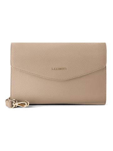 Lazarotti Bologna Leather Clutch Umhängetasche Leder 23 cm in sand