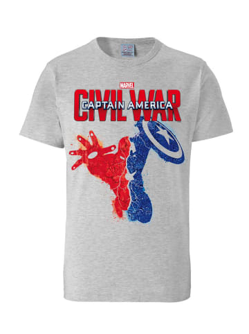 Logoshirt T-Shirt Marvel - Captain America - Civil War in grau-meliert