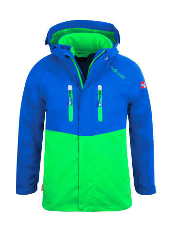 Trollkids 3in1 Jacke "Bryggen" in Mittelblau / Hellgrün