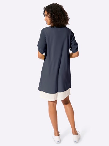 WITT WEIDEN Webkleid in marine-ecru