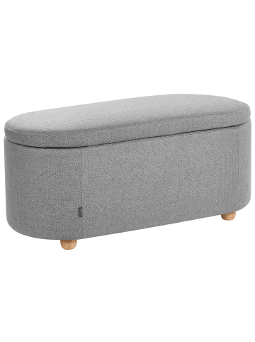 Beliani Pouf HAYWARD in Grau/Braun - (W) 98 x (H) 44 x (L) 44 cm