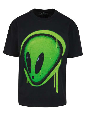 Mister Tee Mister Tee Dripping Alien Head Oversize Tee in black