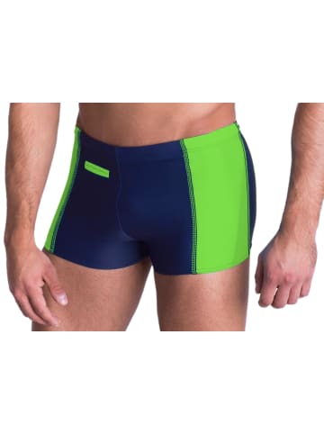 Aquarti Aquarti Herren Badehose mit Reißverschlusstasche in blau/grün