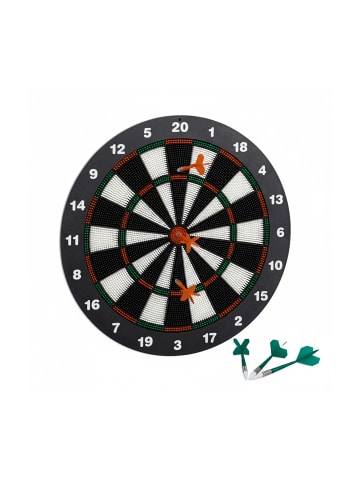 relaxdays Dartscheibe Softdarts in Schwarz/Weiß - Ø42 cm