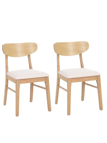 MCW 2er-Set Esszimmerstuhl M59, Helles Gestell, creme