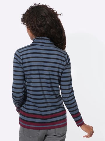 WITT WEIDEN Ringelshirt in rauchblau-schwarz-geringelt