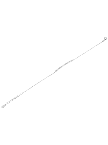 Adeliás Damen Armband aus 925 Silber mit Zirkonia 16+3 cm in silber