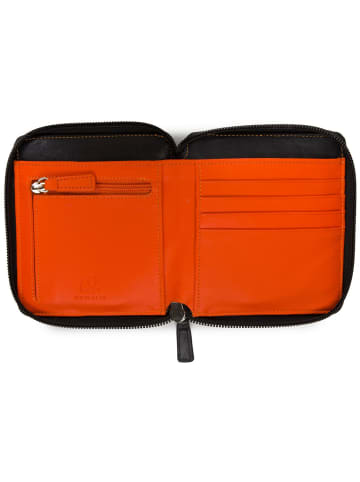 MYWALIT Geldbörse RFID Leder 10 cm in black/orange