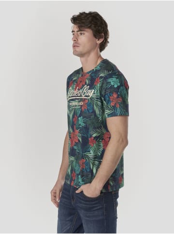 KOROSHI Crew cotton all over sommer t-shirt in bunt