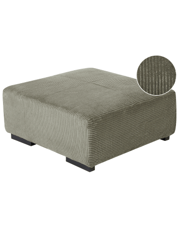 Beliani Ottomane LUNGO in Grün/Schwarz - (W) 80 x (H) 35 x (L) 80 cm