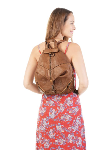 Samantha Look Rucksack echt Leder in cognac