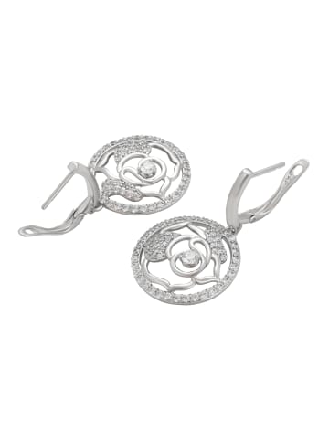 NAEMI Women Earrings in Silver White