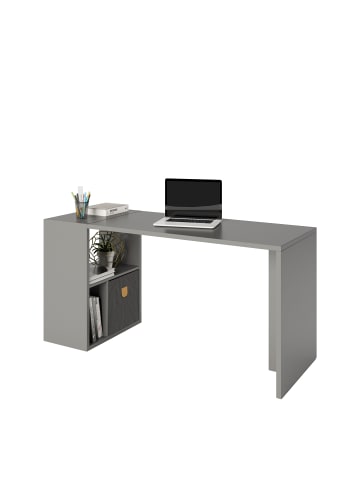 Phoenix Group AG  Fortuna - SET, Regal mit 3 Fächern inkl. Schreibtischanbau, grau, B/H/T: 75,1x57,9x34cm