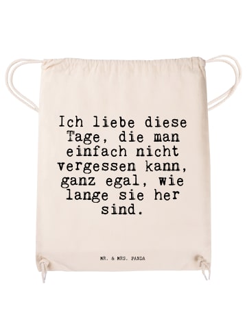 Mr. & Mrs. Panda gymnastiktasche Ich liebe diese Tage,... mit Sp... in Creme