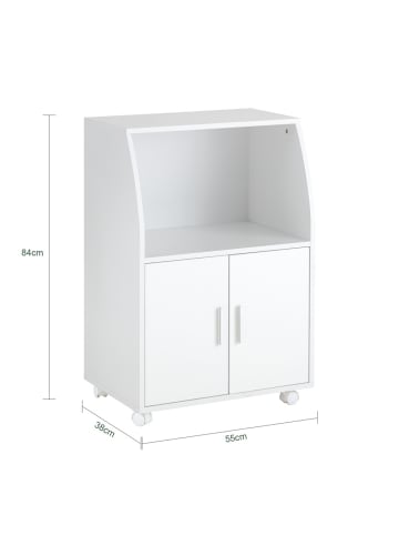 SoBuy Küchenwagen in Reinweiß - (W) 38 x (H) 84 x (L) 55 cm