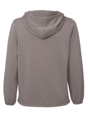 FRAPP  Kapuzensweatjacke Dezente Kapuzensweatjacke mit Ziernaht in nougat