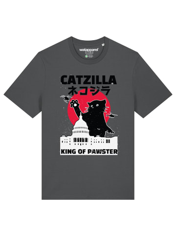 wat? Apparel T-Shirt Catzilla in Grau