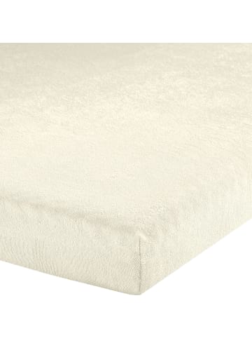 Erwin Müller Frottee Topper-Spannbettlaken Füssen in wollweiß