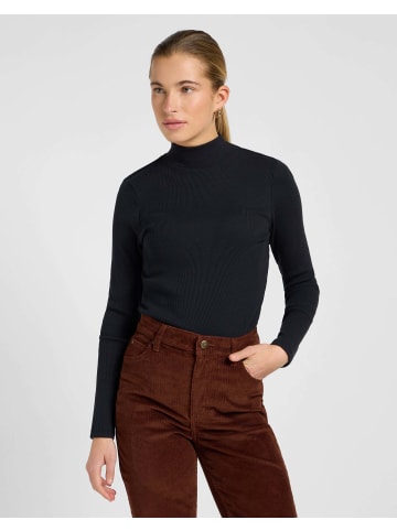 Lee Langarmshirt Mock in Black