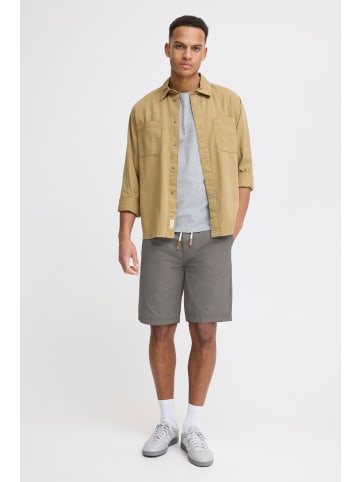 BLEND Chinoshorts BHKaito 20701249ME kurze Hose mit weißen Kontrastkordeln in Grau