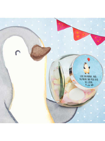 Mr. & Mrs. Panda Bonbonglas Pinguin Luftballon mit Spruch in Eisblau