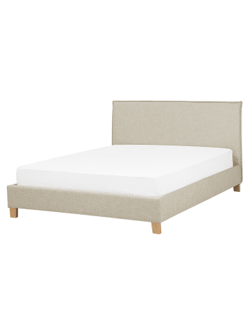 Beliani Doppelbett SENNEZ in Beige/Braun - (W) 170 x (H) 106 x (L) 211 cm