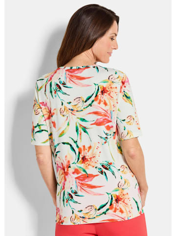 GOLDNER Jerseyshirt Cityshirt mit floralem Muster in bunt / gemustert