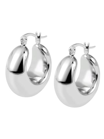 Adeliás Damen Ohrringe – Creole aus Edelstahl in silber