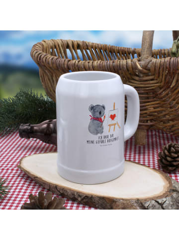 Mr. & Mrs. Panda Bierkrug Koala Künstler mit Spruch in Weiß