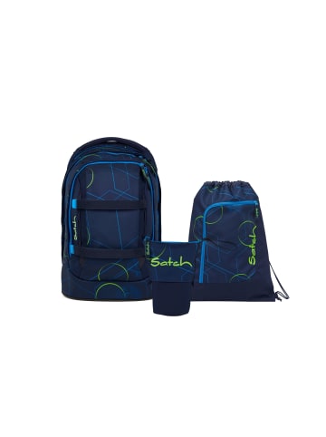 Satch Schulrucksack-Set PACK "Blue Tech" 3-teilig in Blau