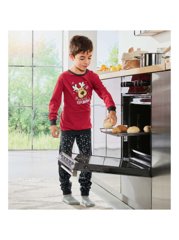 Erwin Müller Single-Jersey Kinder-Schlafanzug in himbeerrot