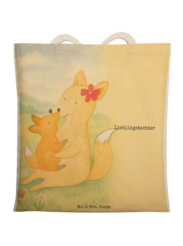 Mr. & Mrs. Panda Tote Bag Fuchs Mama Design mit Spruch in Weiß
