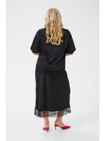 KAFFE curve Kurzarm-Bluse KChilla Regular fit in Black Deep