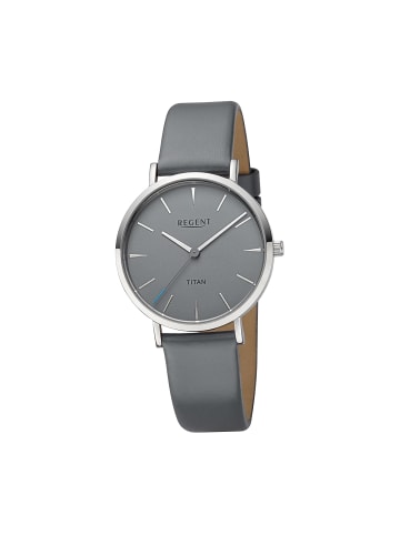 Regent Armbanduhr-Analog dunkelgrau mittel (ca. 36mm) Regent Lederarmband