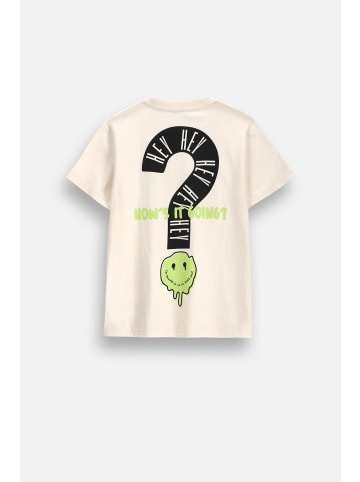 Coccodrillo Baumwoll-T-Shirt mit kurzen Ärmeln in ecru