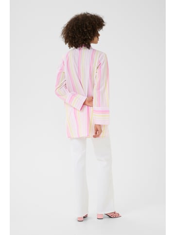 CULTURE Langarm - Hemd CUbeha Loose fit in Pink/Yellow/Lavender Stripe