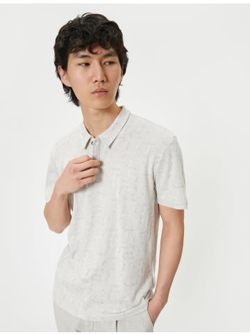 KOTON T-shirt in Grau Melange Gemustert