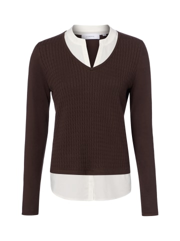 comma Strick-Blusenshirt in schlamm - 0002