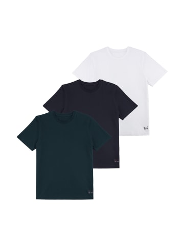 H.I.S T-Shirt in petrol, navy, weiß