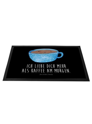 Mr. & Mrs. Panda Schmutzmatte Kaffee Tasse mit Spruch in Schwarz