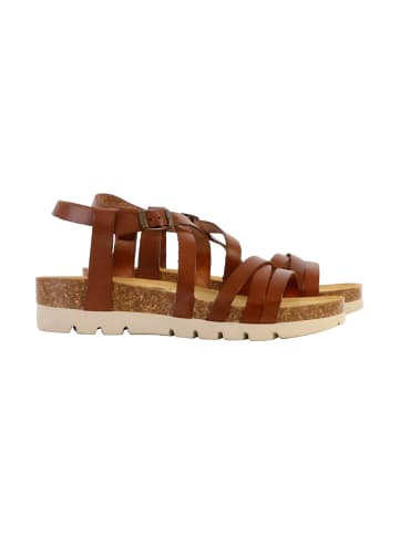 Plakton Leder-Compensated Mules Comba Braun