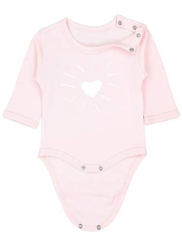 TupTam Mädchen Baby Body Langarm Unifarben 5er Pack in rosa/blau