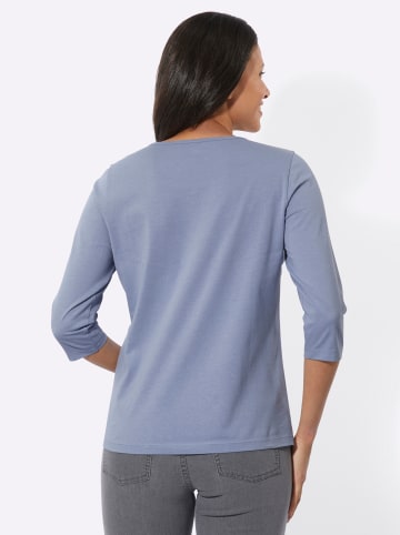 Sieh an! 3/4-Arm-Shirt in taubenblau-champagner