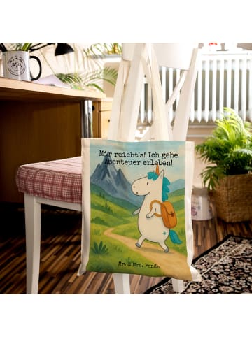 Mr. & Mrs. Panda Beutel Einhorn Bergsteiger Design mit Spruch in Weiß